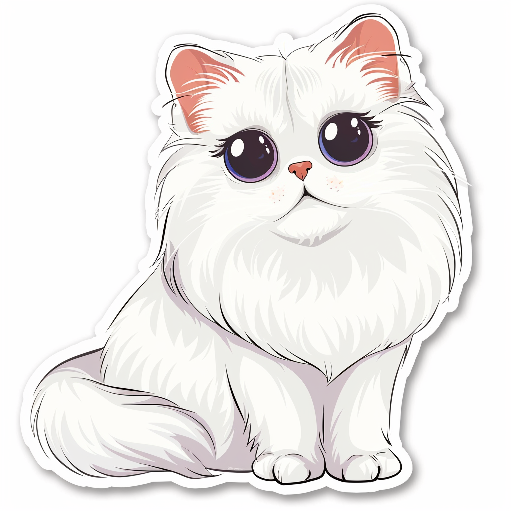 Persian cat Vinyl Decal Sticker for Car, Laptop, Tumbler and more # F07781