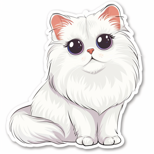 Persian cat Vinyl Decal Sticker for Car, Laptop, Tumbler and more # F07781