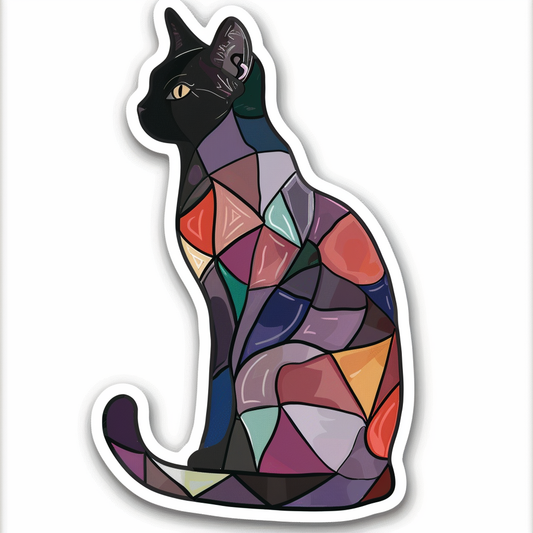 Abyssinian Cat astronaut majestic Expressive surreal Vinyl Decal Sticker for Car, Laptop, Tumbler and more # F021067-4" x 4"