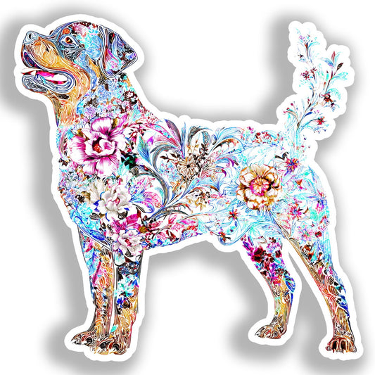 Rottweiler Dog Vinyl Decal Sticker for Car, Laptop, Tumbler and more # A018083-4" x 4"