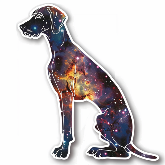 Adorable Great Dane Dog Expressive surreal Vinyl Decal Sticker for Car, Laptop, Tumbler and more # F017977