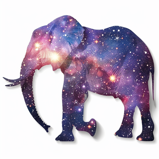 Elephant Expressive surreal Vinyl Decal Sticker for Car, Laptop, Tumbler and more # F022307-4" x 4"