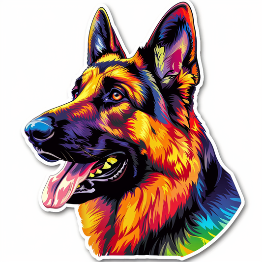 German Shepherd Dog Vinyl Decal Sticker for Car, Laptop, Tumbler and more # F011621