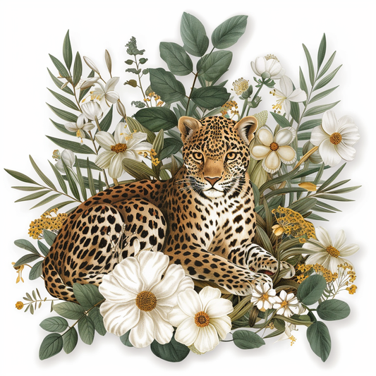 Leopard majestic Expressive surreal Vinyl Decal Sticker for Car, Laptop, Tumbler and more # F022584