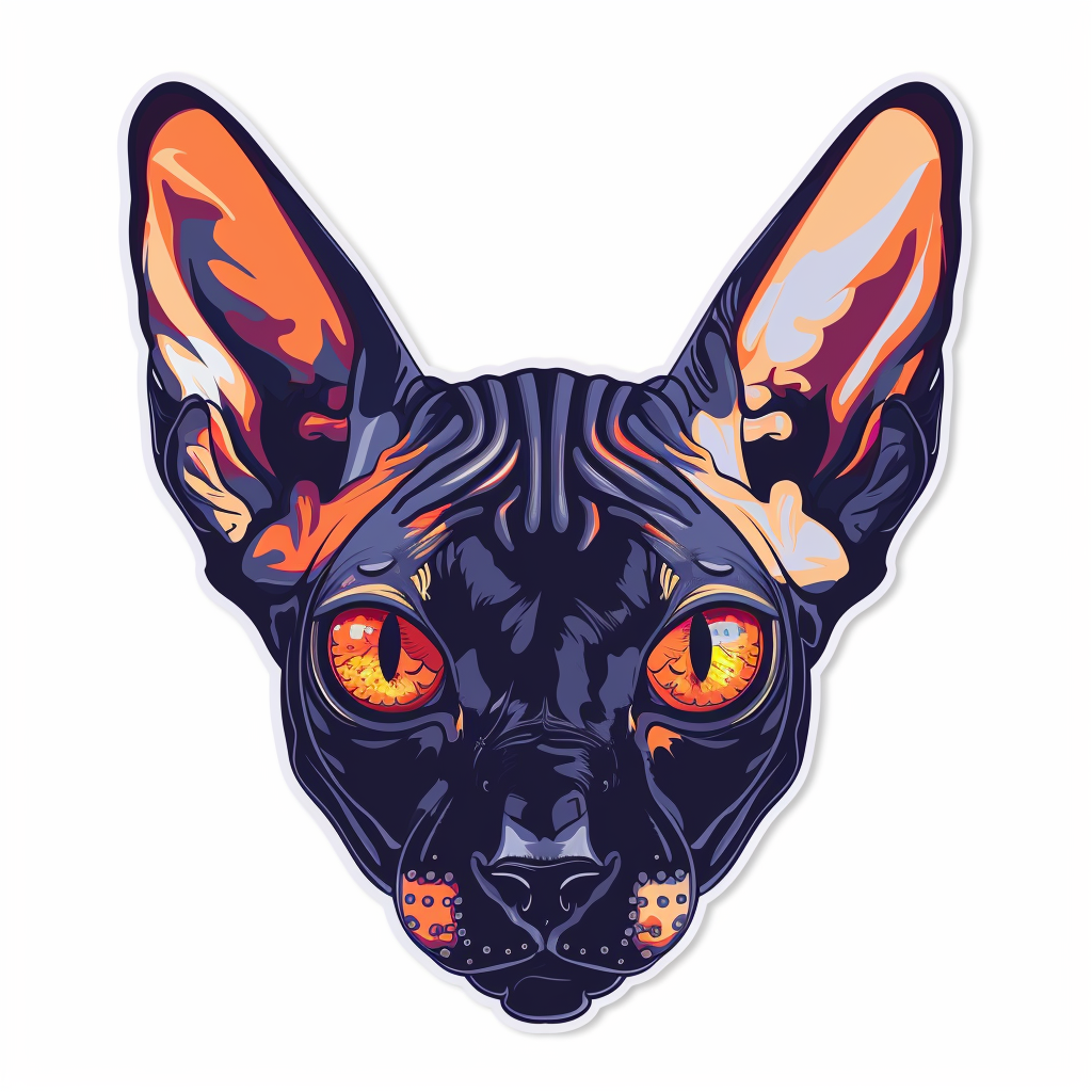 Sphynx Cat Vinyl Decal Sticker for Car, Laptop, Tumbler and more # F09985