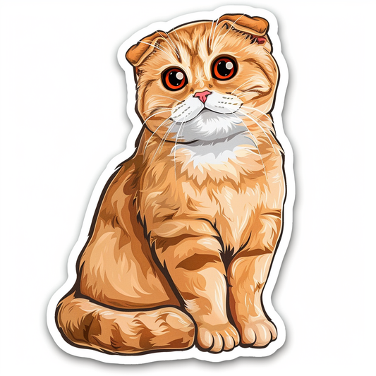 Scottish Fold cat Vinyl Decal Sticker for Car, Laptop, Tumbler and more # F07576