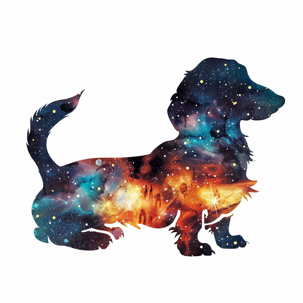 Dachshund Dog galaxy Vinyl Decal Sticker for Car, Laptop, Tumbler and more # F012961