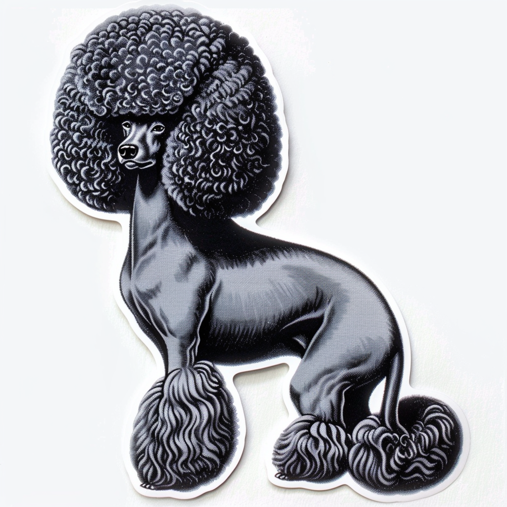 Poodle Dog crowned Vinyl Decal Sticker for Car, Laptop, Tumbler and more # F012332
