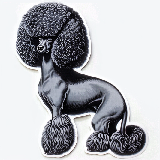 Poodle Dog crowned Vinyl Decal Sticker for Car, Laptop, Tumbler and more # F012332