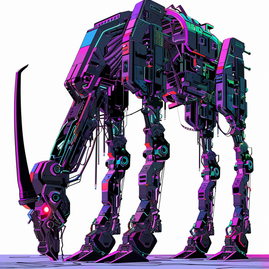 Goat cyber punk majestic Expressive surreal Vinyl Decal Sticker for Car, Laptop, Tumbler and more # F020600-4" x 4"