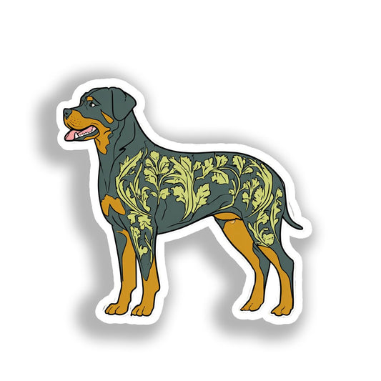 Rottweiler Dog Vinyl Decal Sticker for Car, Laptop, Tumbler and more # A018001-4" x 4"