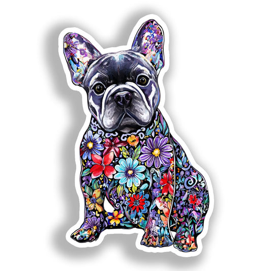 French Bulldog Dog Vinyl Decal Sticker for Car, Laptop, Tumbler and more # A019603-4" x 4"