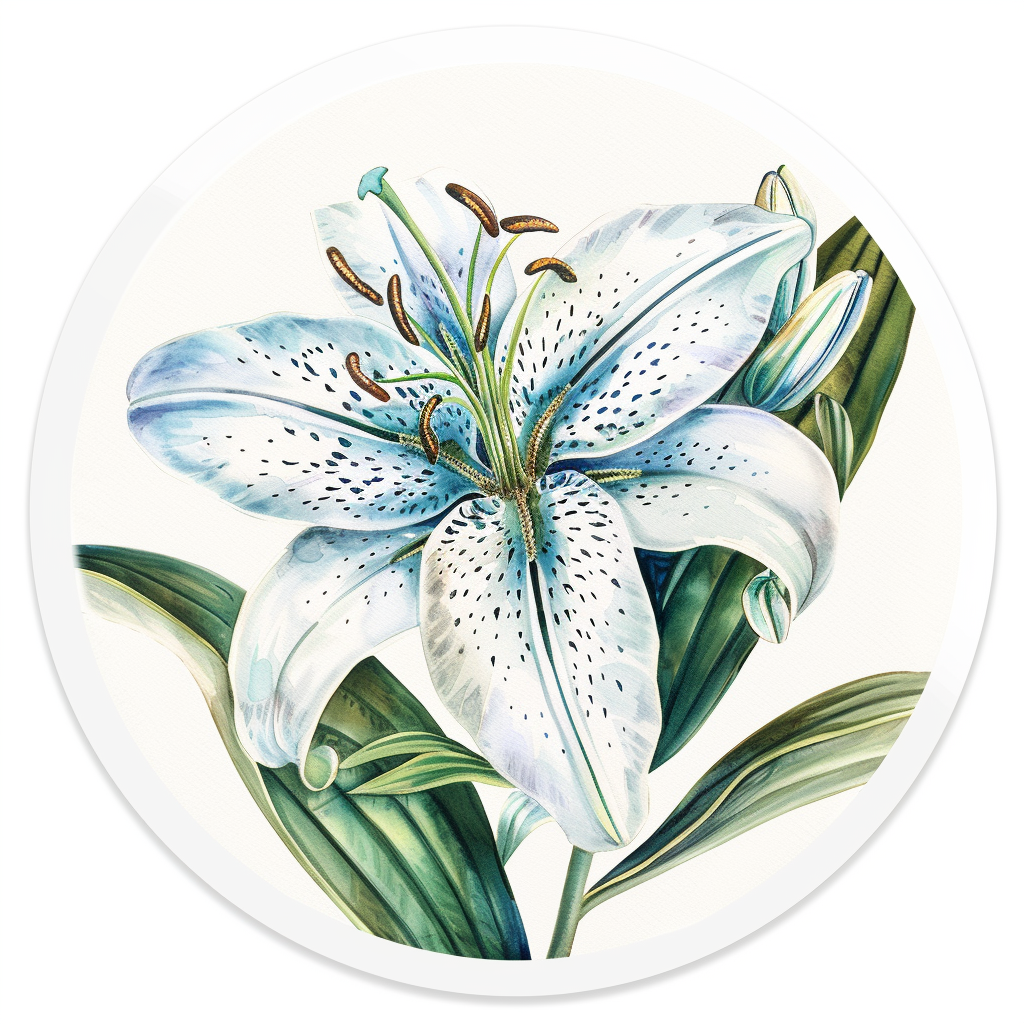 Lily flower majestic Expressive surreal Vinyl Decal Sticker for Car, Laptop, Tumbler and more # F023214