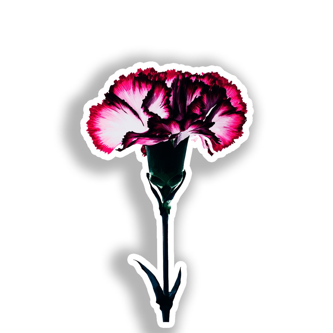 Carnation Flower Vinyl Decal Sticker for Car, Laptop, Tumbler and more # A018888-4" x 4"