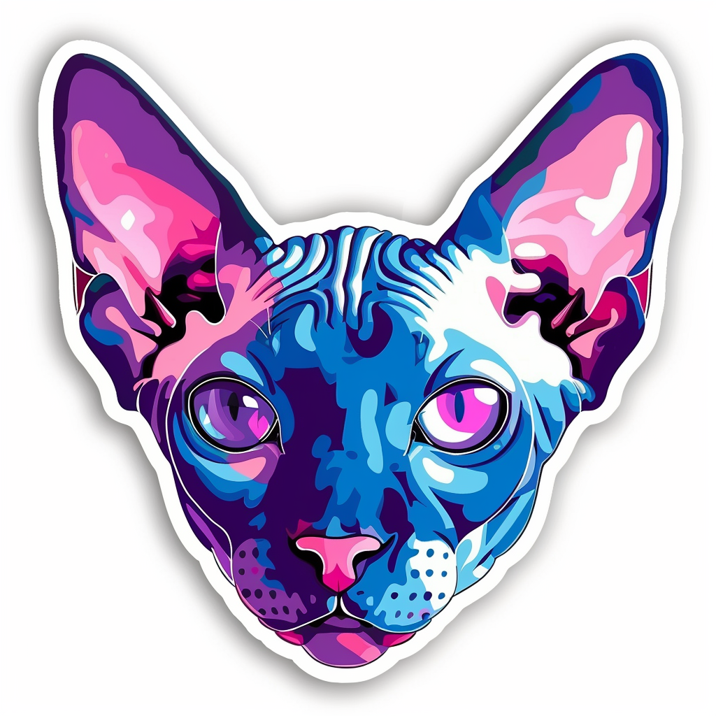Sphynx Cat Vinyl Decal Sticker for Car, Laptop, Tumbler and more # F010021