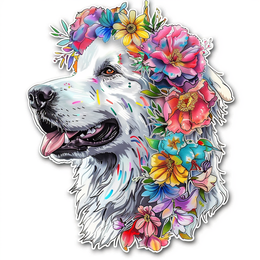 Sticker of Great Pyrenees dog  Vinyl Decal Sticker for Car, Laptop, Tumbler and more # F023576