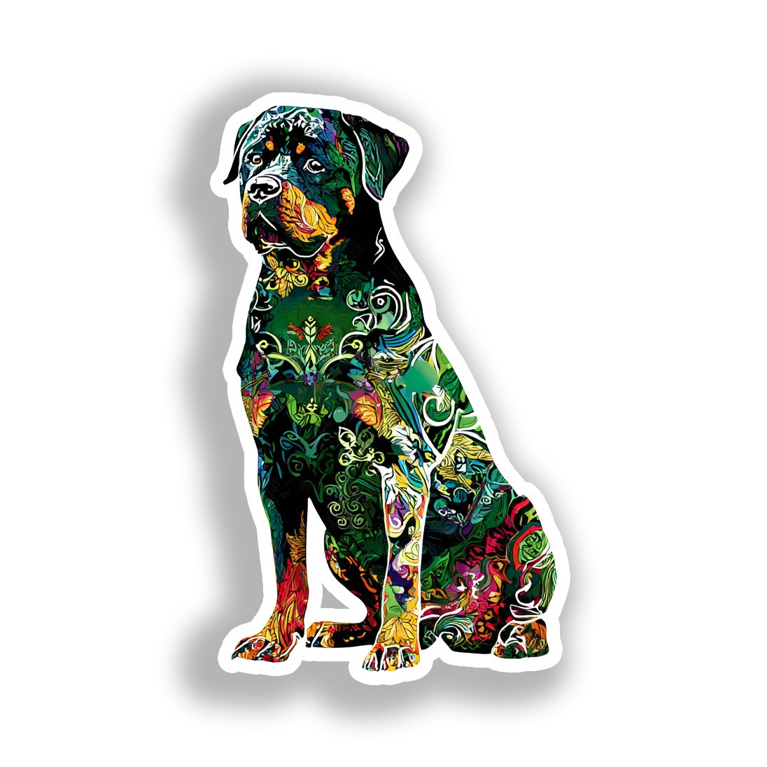 Rottweiler Dog Vinyl Decal Sticker for Car, Laptop, Tumbler and more # A018279-4" x 4"