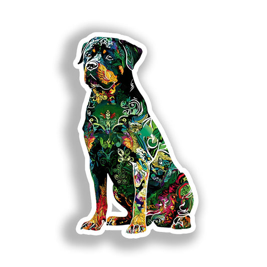 Rottweiler Dog Vinyl Decal Sticker for Car, Laptop, Tumbler and more # A018279-4" x 4"