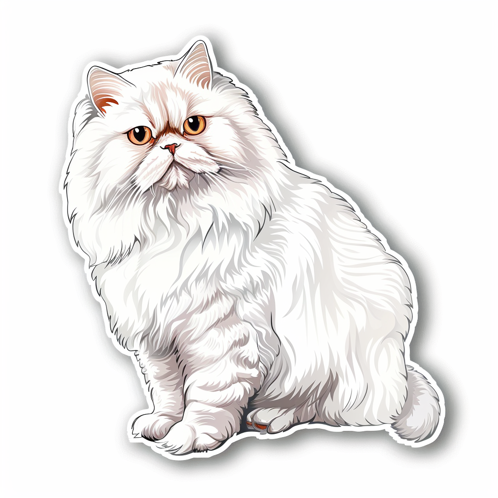 Persian cat Vinyl Decal Sticker for Car, Laptop, Tumbler and more # F07647