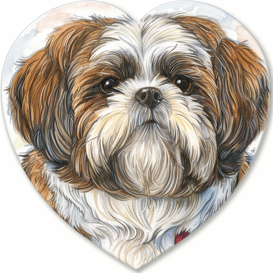 Adorable Shih Tzu Dog Expressive surreal Vinyl Decal Sticker for Car, Laptop, Tumbler and more # F018208