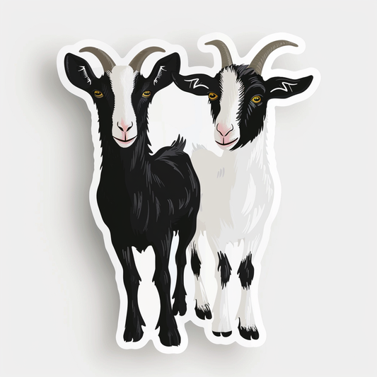 Goat majestic Expressive surreal Vinyl Decal Sticker for Car, Laptop, Tumbler and more # F020505-4" x 4"