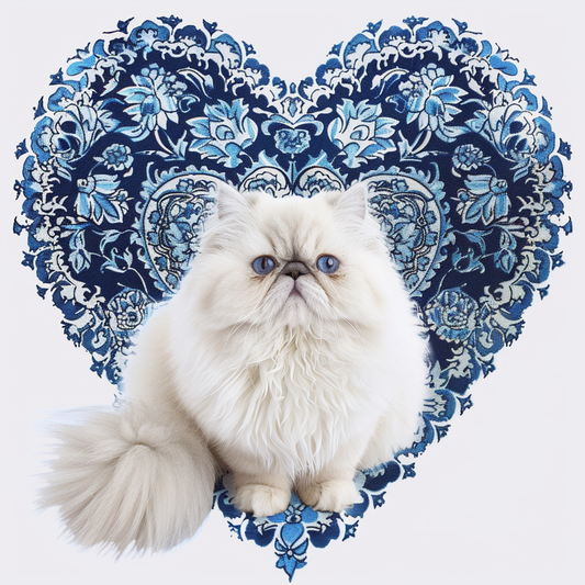 Sticker of a Persian Cat Expressive surreal Vinyl Decal Sticker for Car, Laptop, Tumbler and more # F016393