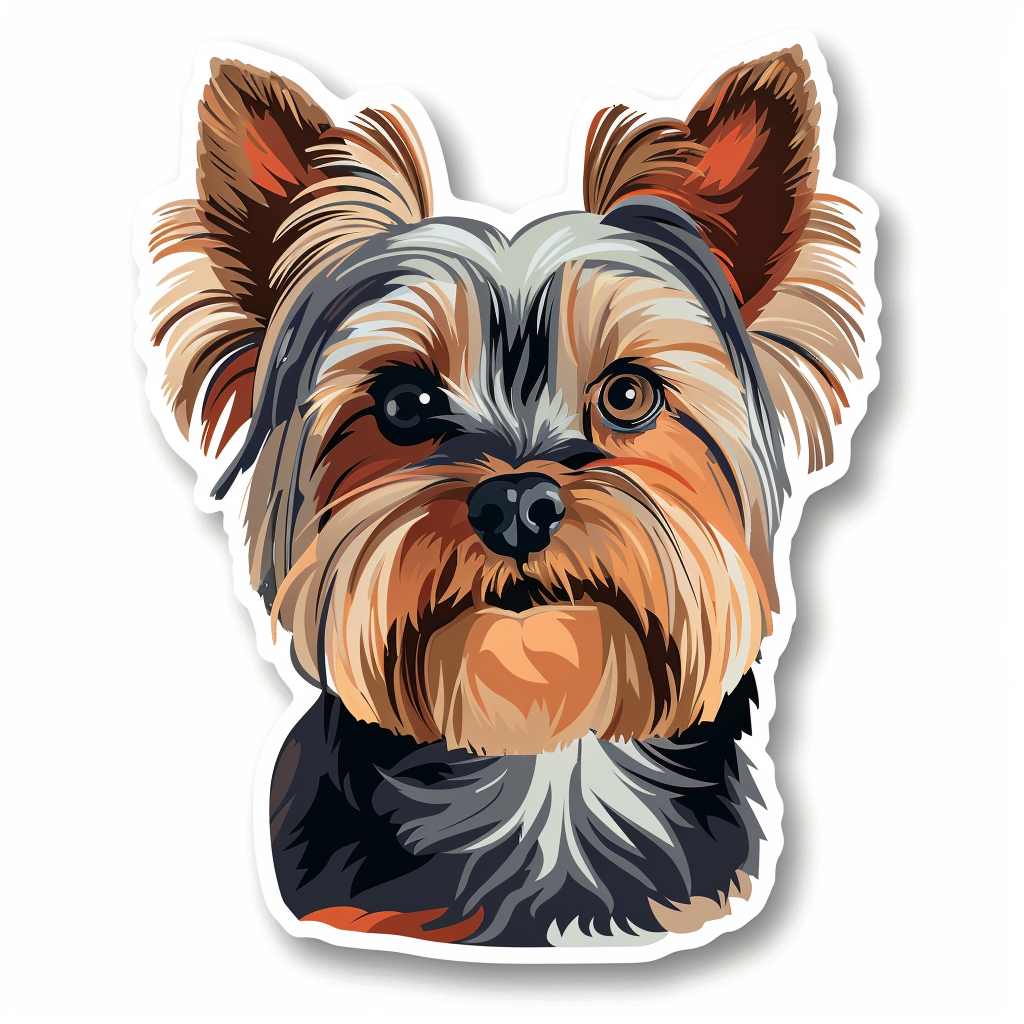 Yorkshire Terrier Dog Vinyl Decal Sticker for Car, Laptop, Tumbler and more # F07349