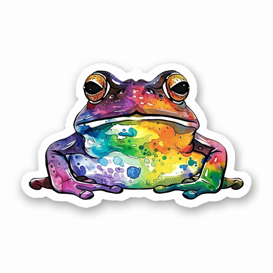 Sticker of a Frog majestic Expressive surreal Vinyl Decal Sticker for Car, Laptop, Tumbler and more # F016762
