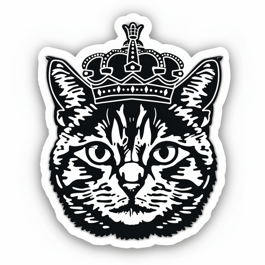American Shorthair Cat majestic Expressive surreal Vinyl Decal Sticker for Car, Laptop, Tumbler and more # F019855-4" x 4"