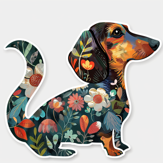 Dachshund Dog Heartcore Vinyl Decal Sticker for Car, Laptop, Tumbler and more # F012691