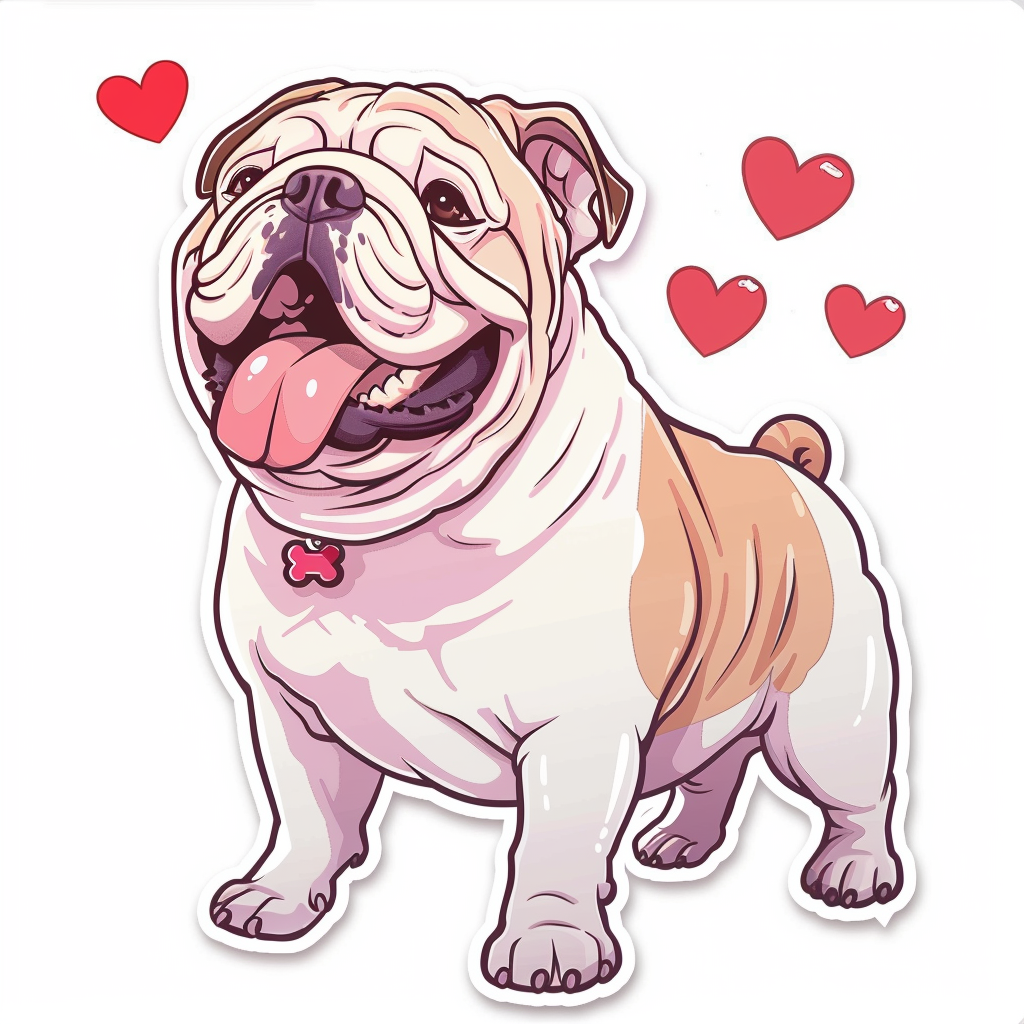 Bulldog Dog majestic Expressive surreal Vinyl Decal Sticker for Car, Laptop, Tumbler and more # F017451