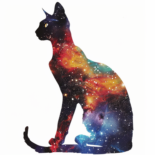 Abyssinian Cat astronaut majestic Expressive surreal Vinyl Decal Sticker for Car, Laptop, Tumbler and more # F021201-4" x 4"