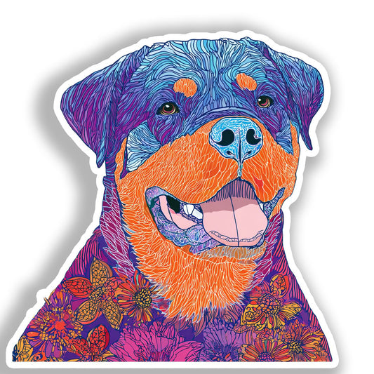 Rottweiler Dog Vinyl Decal Sticker for Car, Laptop, Tumbler and more # A017944-4" x 4"