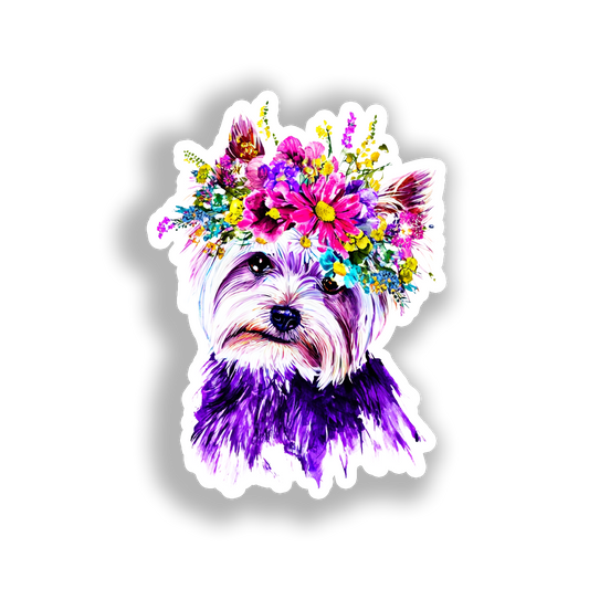 Yorkshire Terrier Dog Vinyl Decal Sticker for Car, Laptop, Tumbler and more # A017103-4" x 4"