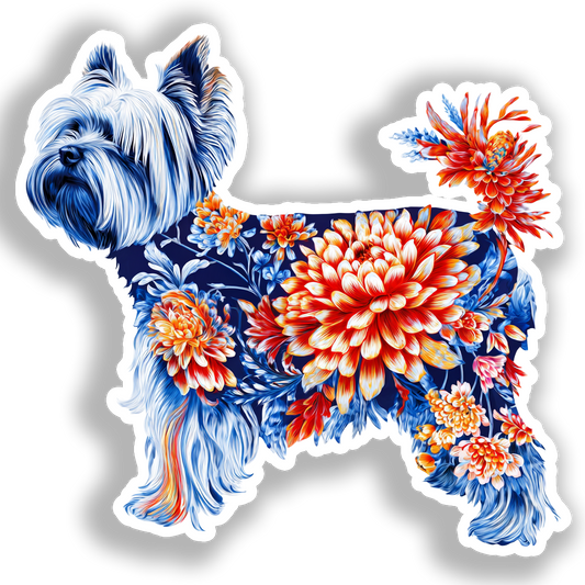 Yorkshire Terrier Dog Vinyl Decal Sticker for Car, Laptop, Tumbler and more # A017112-4" x 4"