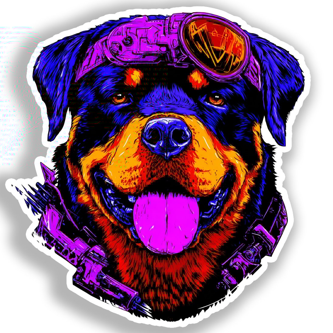 Rottweiler Dog Vinyl Decal Sticker for Car, Laptop, Tumbler and more # A018331-4" x 4"