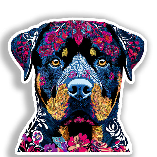 Rottweiler Dog Vinyl Decal Sticker for Car, Laptop, Tumbler and more # A018074-4" x 4"