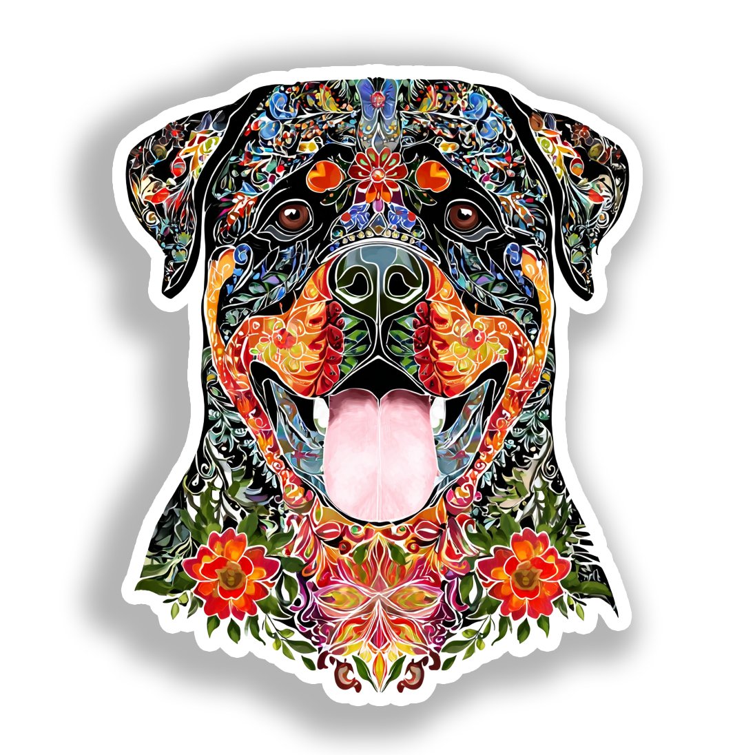 Rottweiler Dog Vinyl Decal Sticker for Car, Laptop, Tumbler and more # A018107-4" x 4"