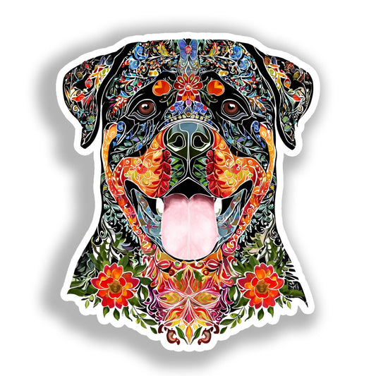 Rottweiler Dog Vinyl Decal Sticker for Car, Laptop, Tumbler and more # A018107-4" x 4"