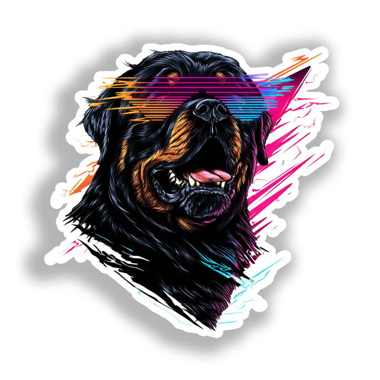 Rottweiler Dog Vinyl Decal Sticker for Car, Laptop, Tumbler and more # A017976-4" x 4"