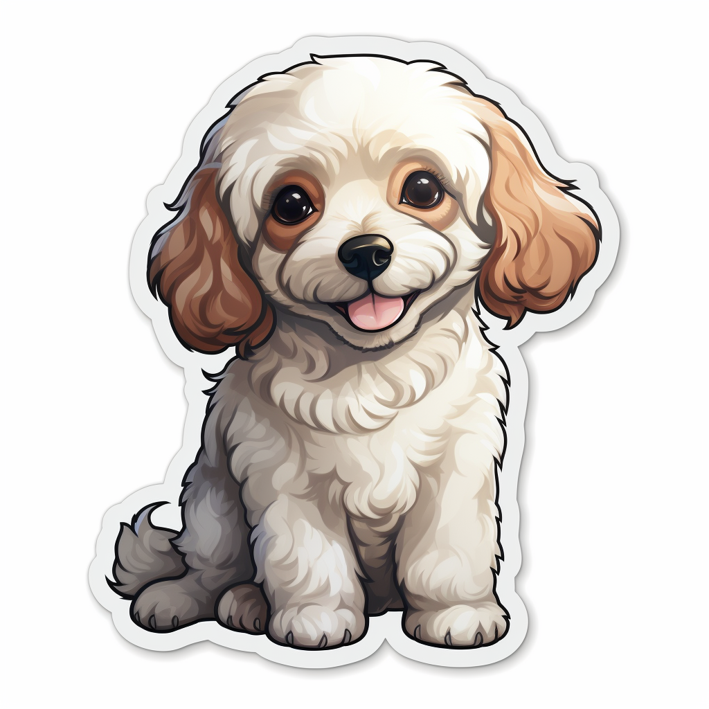Poodle dog art deco Vinyl Decal Sticker for Car, Laptop, Tumbler and more # F012250