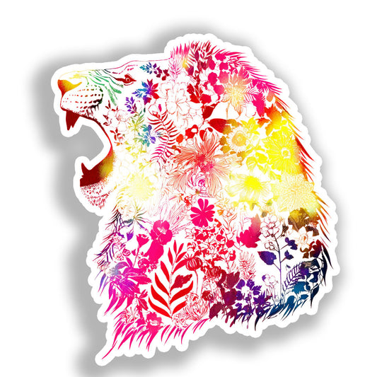 Lion Vinyl Decal Sticker for Car, Laptop, Tumbler and more # A018487-4" x 4"