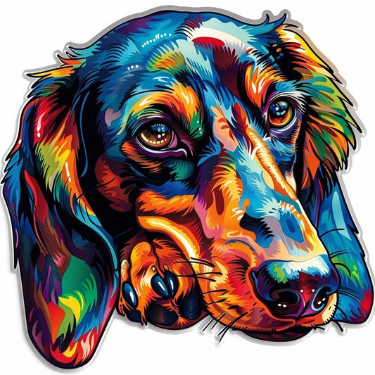 Dachshund Dog Vinyl Decal Sticker for Car, Laptop, Tumbler and more # F013018