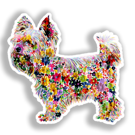 Yorkshire Terrier Dog Vinyl Decal Sticker for Car, Laptop, Tumbler and more # A017139-4" x 4"