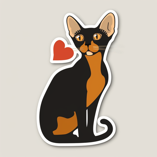 Abyssinian Cat astronaut majestic Expressive surreal Vinyl Decal Sticker for Car, Laptop, Tumbler and more # F021277-4" x 4"