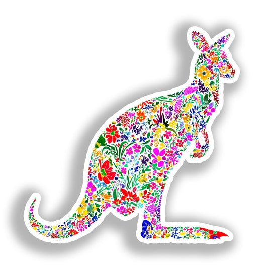 Kangaroo Vinyl Decal Sticker for Car, Laptop, Tumbler and more # A018499-4" x 4"