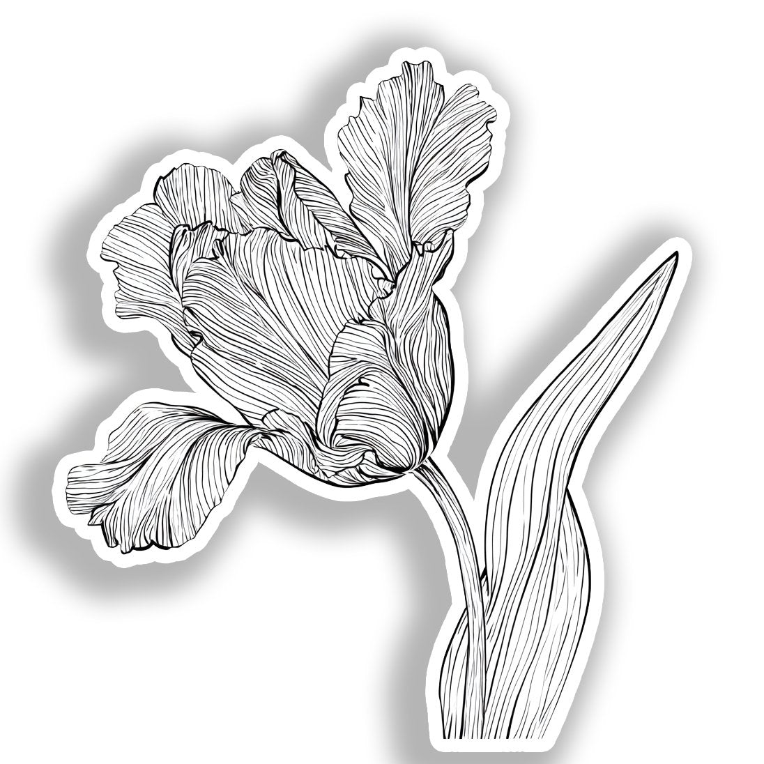 Tulip Flower Vinyl Decal Sticker for Car, Laptop, Tumbler and more # A019074-4" x 4"