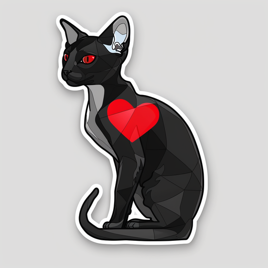 Adorable Cornish Rex Cat Expressive surreal Vinyl Decal Sticker for Car, Laptop, Tumbler and more # F021566-4" x 4"