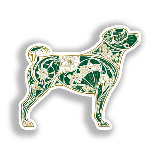 Rottweiler Dog Vinyl Decal Sticker for Car, Laptop, Tumbler and more # A017957-4" x 4"