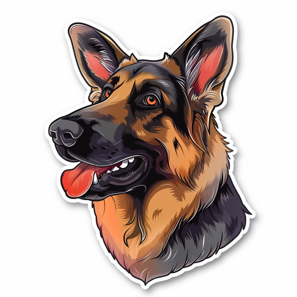 German Shepherd Dog Vinyl Decal Sticker for Car, Laptop, Tumbler and more # F011375